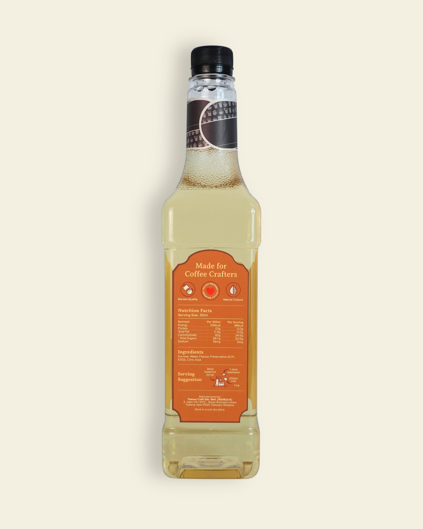 Hazelnut Flavored Syrup