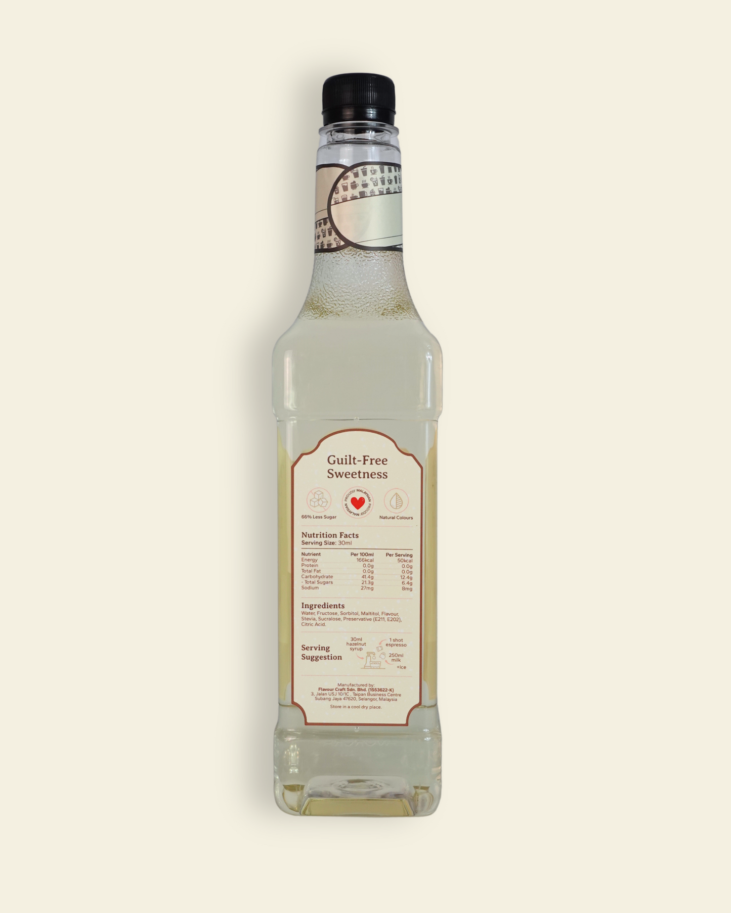 Hazelnut Flavored Syrup (Sleek Sugar)